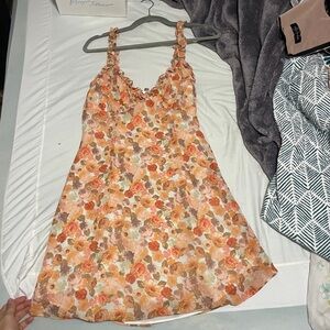 Selfie leslie orange floral dress